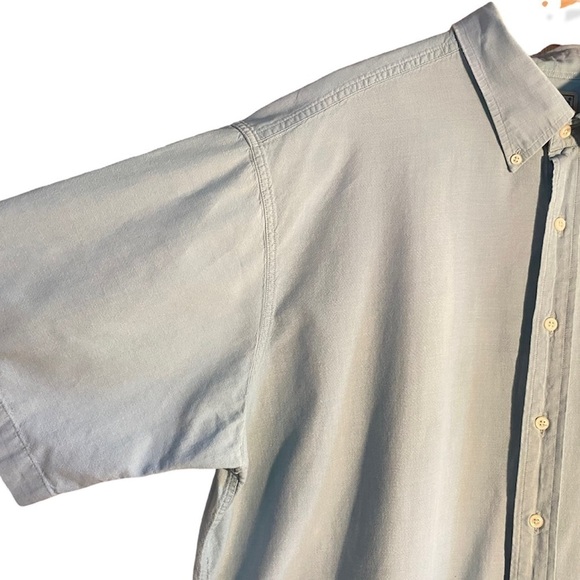 L.L. Bean Men's 100% Cotton Button Front Shirt Blue Size XXL-Tall - Picture 3 of 13